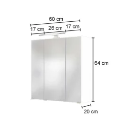LED Licht Spiegelschrank mit 3D Effekt - Athrin