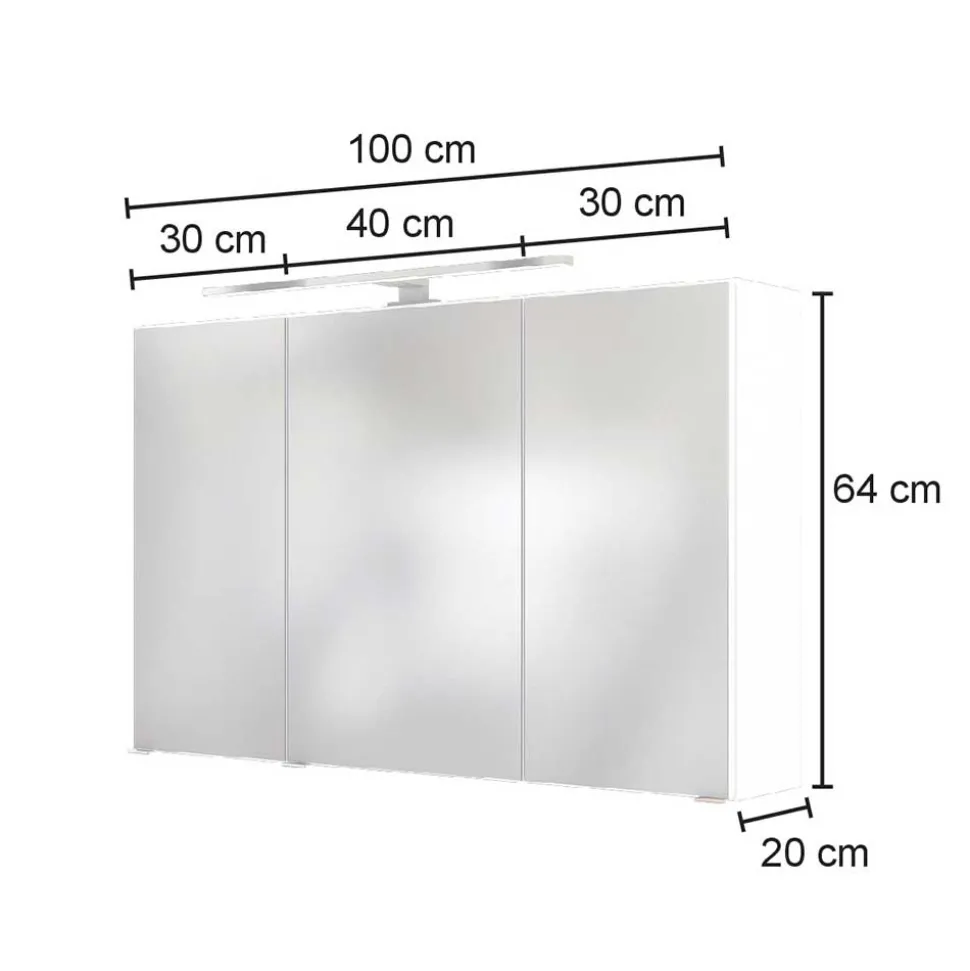 LED Licht Spiegelschrank mit 3D Effekt - Athrin