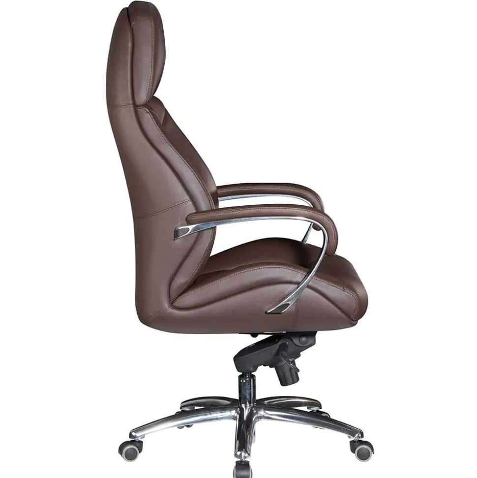 Leder Bürosessel in Dunkelbraun - Kosra