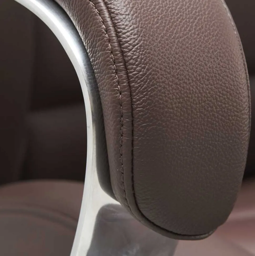 Leder Bürosessel in Dunkelbraun - Kosra