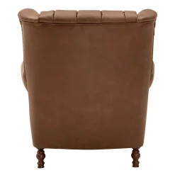 Leder Chesterfieldsessel in Cognac Braun - Martinos