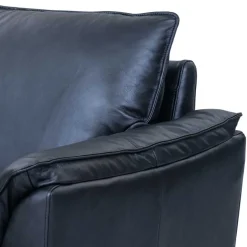Leder Ecksofa in Schwarz - Lagon