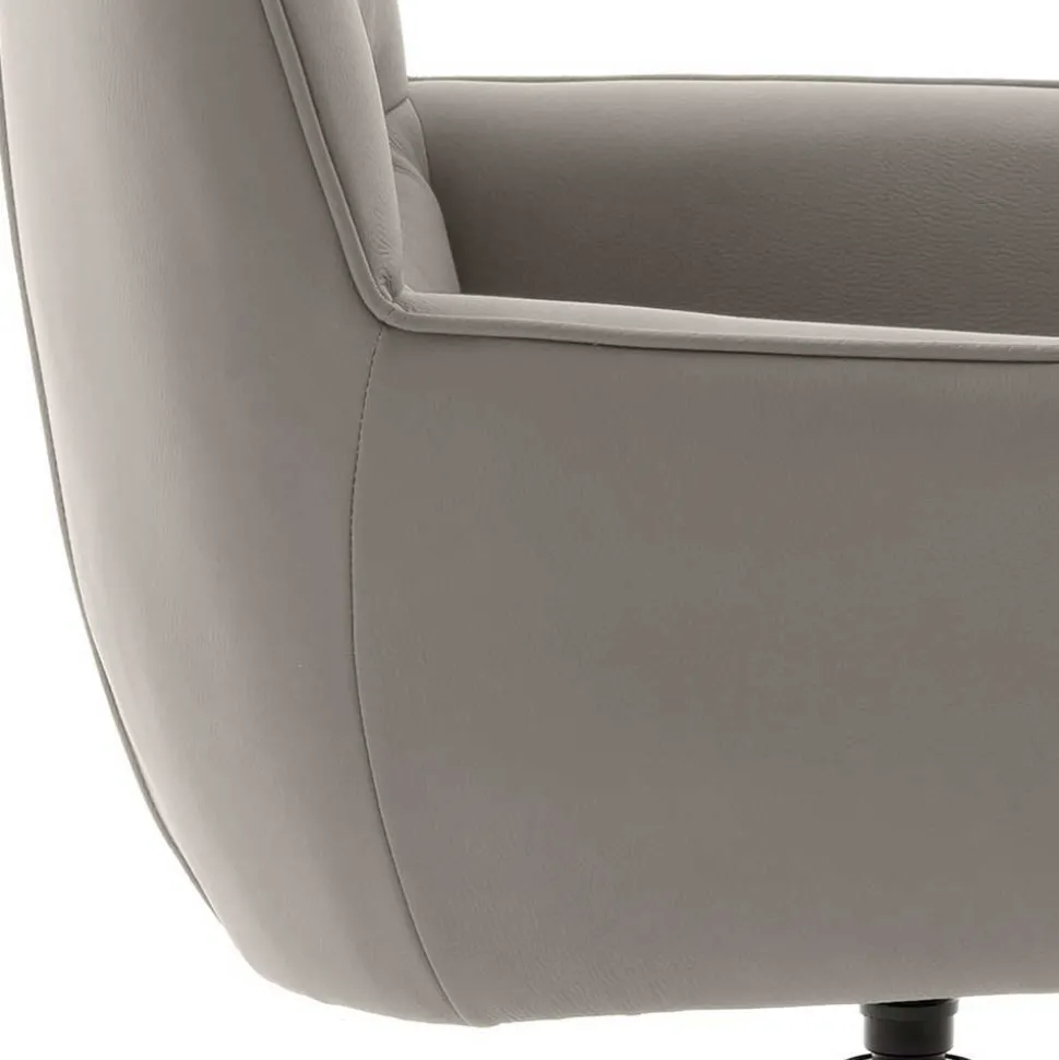 Leder Esstischstühle in Creme - drehbar - Klimaca (2er Set)