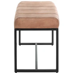 Leder Polsterbank in Braun - Eccossi