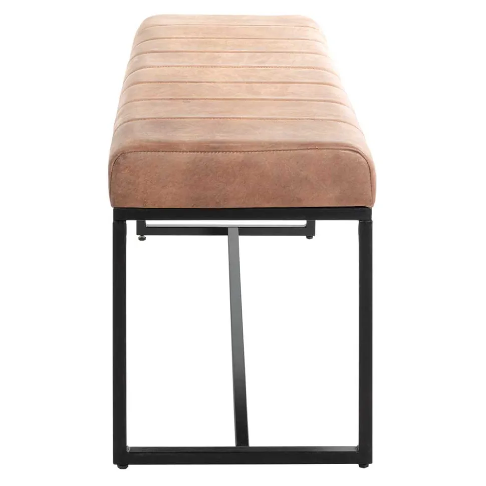 Leder Polsterbank in Braun - Eccossi