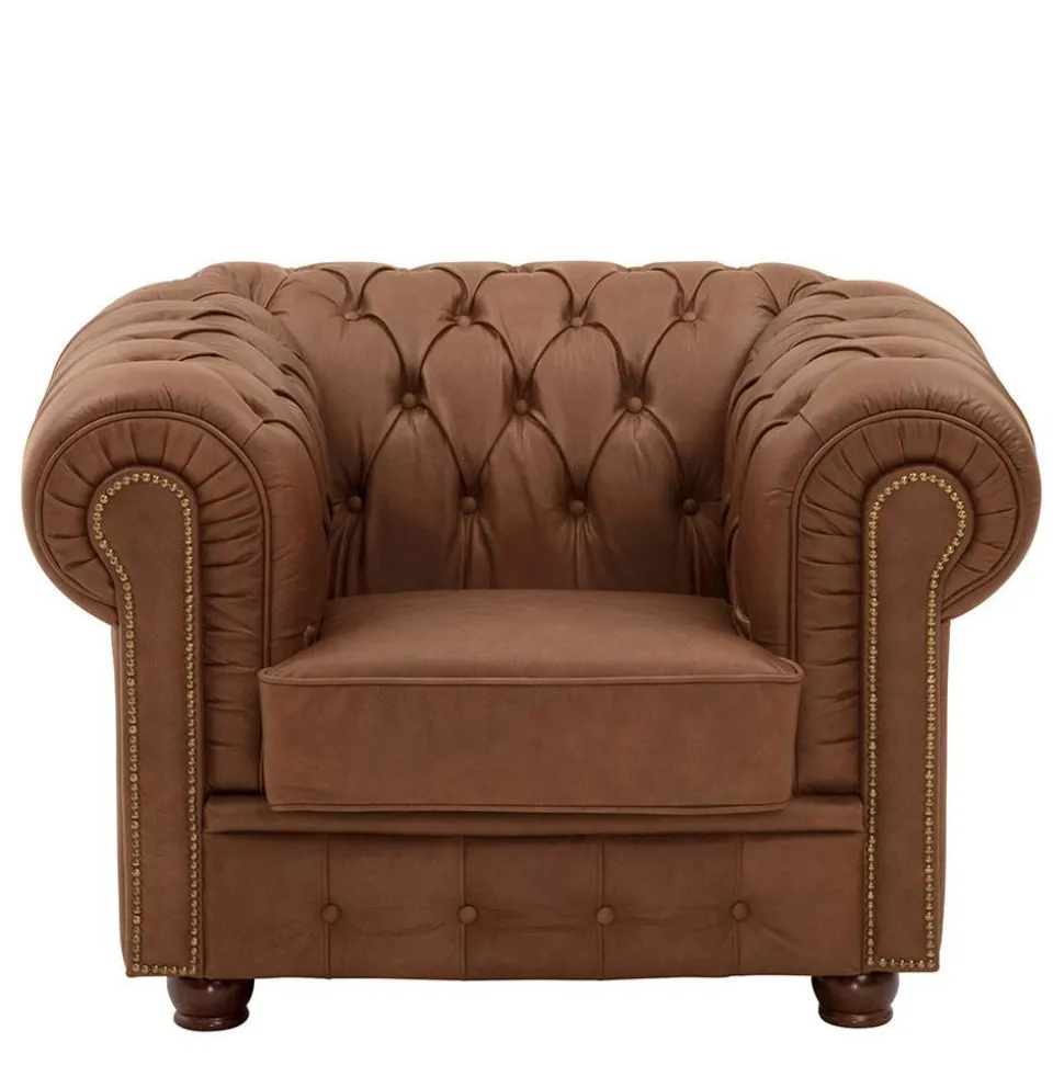 Leder Polstergarnitur Chesterfield - Gonron (dreiteilig)
