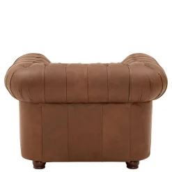 Leder Polstersessel im Chesterfield Look - Gonron