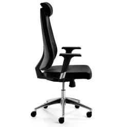 Leder Schreibtischstuhl in Schwarz - Bostaoro