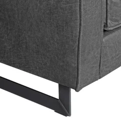 Leder Wohnzimmersessel in Anthrazit - Jimm