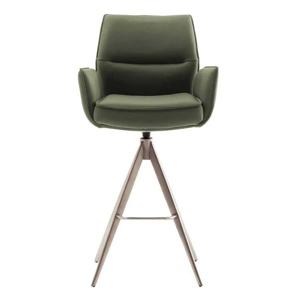 Leder-Barstühle mit Armlehnen - Asca (2er Set)