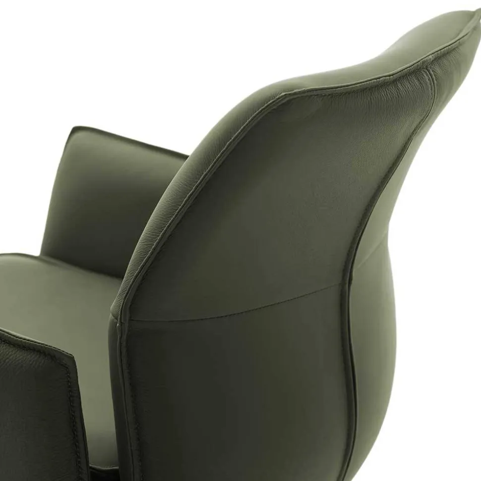 Leder-Barstühle mit Armlehnen - Asca (2er Set)