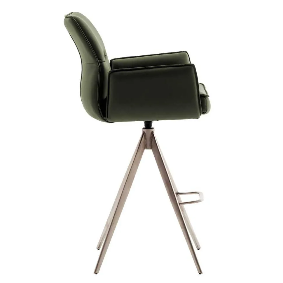 Leder-Barstühle mit Armlehnen - Asca (2er Set)