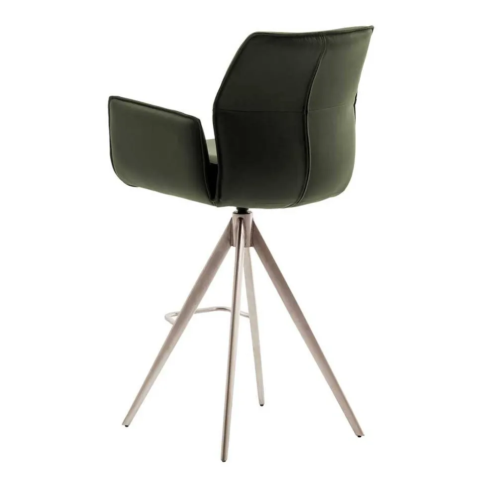 Leder-Barstühle mit Armlehnen - Asca (2er Set)