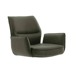 Leder-Barstühle mit Armlehnen - Asca (2er Set)