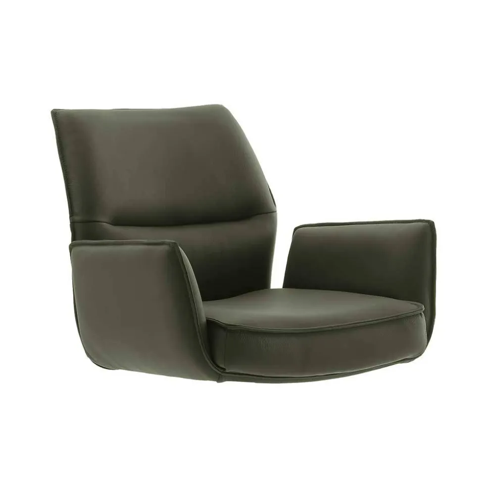 Leder-Barstühle mit Armlehnen - Asca (2er Set)