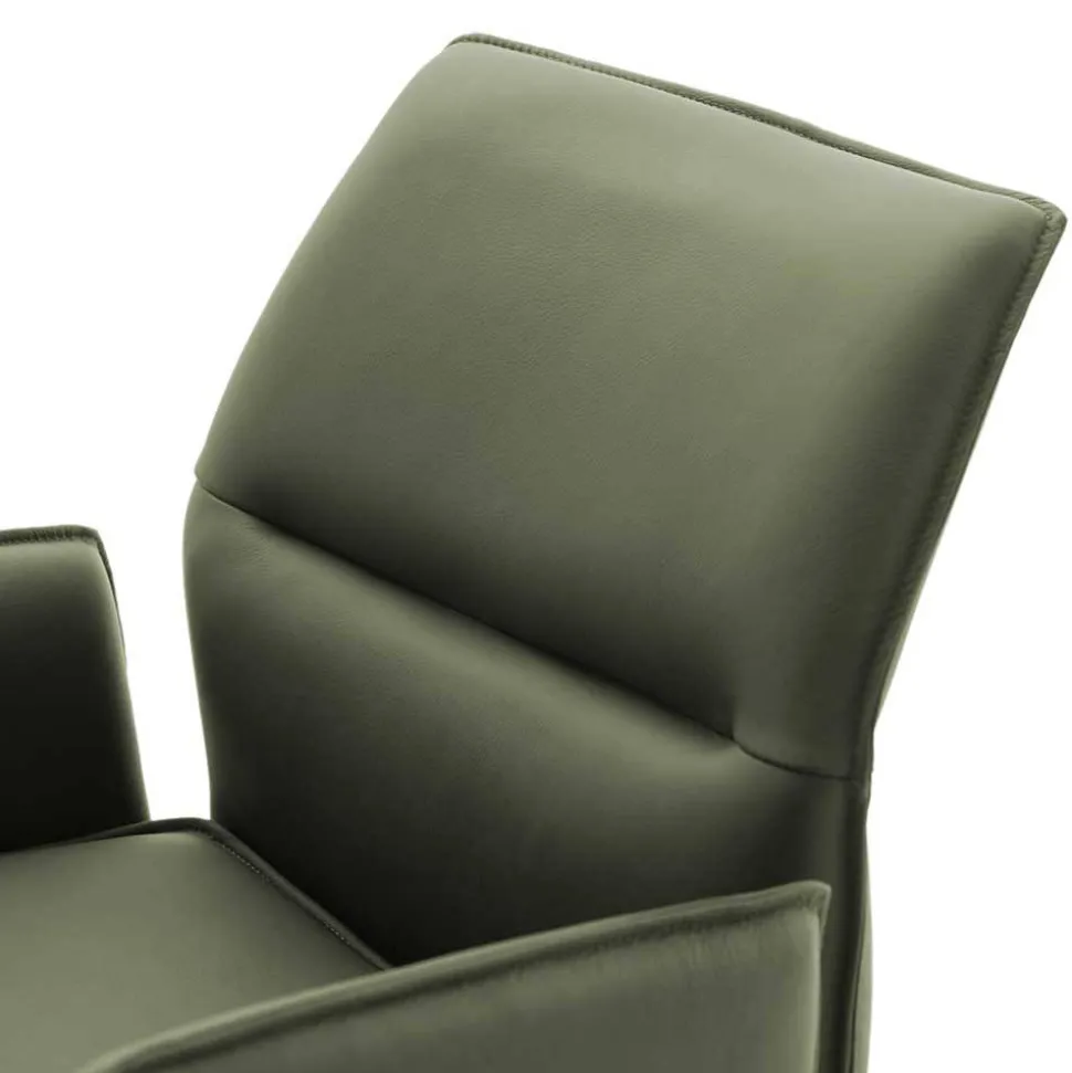 Leder-Barstühle mit Armlehnen - Asca (2er Set)