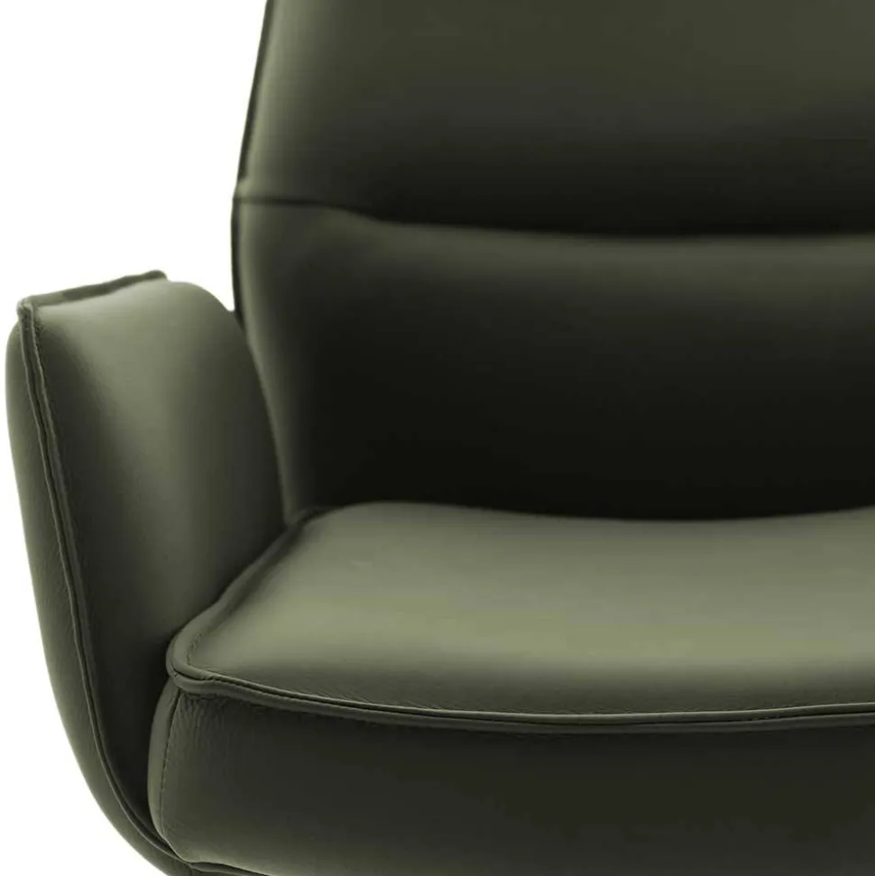 Leder-Barstühle mit Armlehnen - Asca (2er Set)