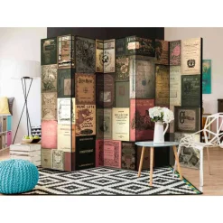 Leinwand Paravent Alte Buch Titel - Egilla