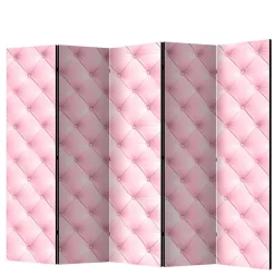 Leinwand Paravent in Rosa - Chesterfield - Mitalona