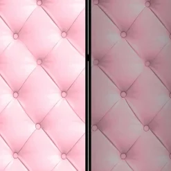 Leinwand Paravent in Rosa - Chesterfield - Mitalona