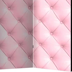 Leinwand Paravent in Rosa - Chesterfield - Mitalona