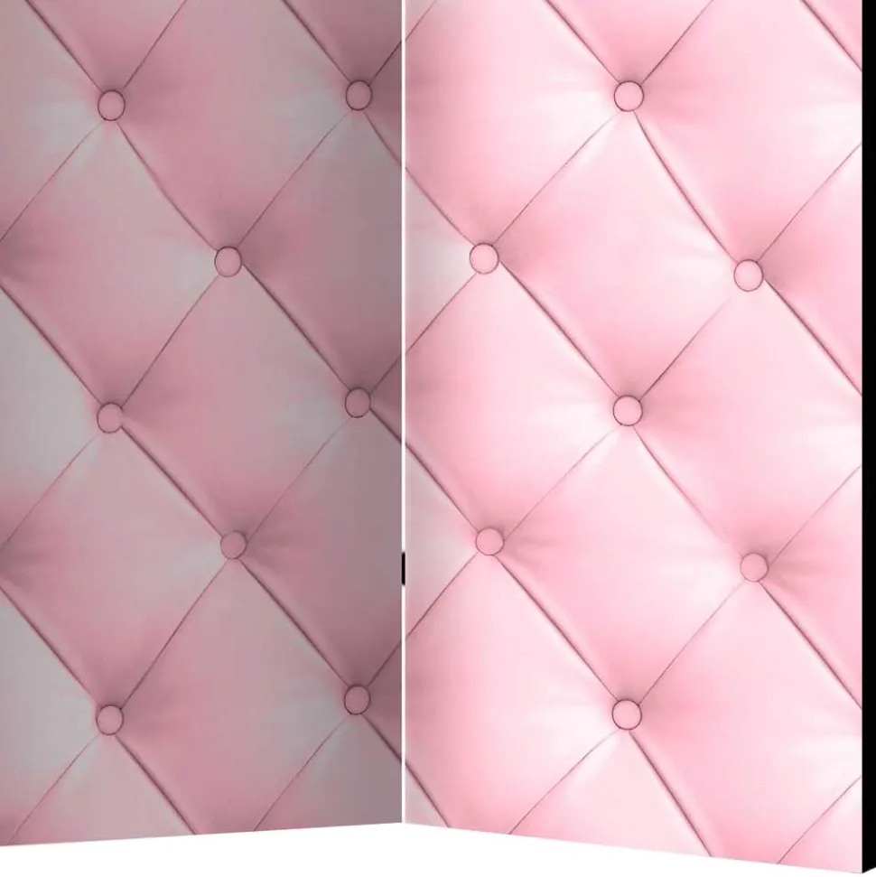 Leinwand Paravent in Rosa - Chesterfield - Mitalona