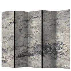 Leinwand Paravent in Steinoptik Grau - Contessa