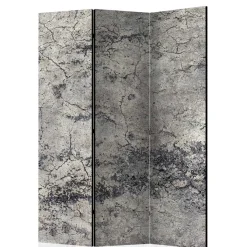 Leinwand Paravent in Steinoptik Grau - Contessa