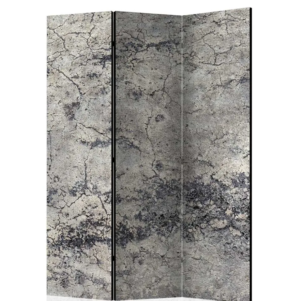 Leinwand Paravent in Steinoptik Grau - Contessa