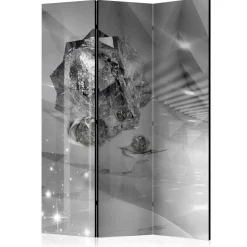 Leinwand Paravent mit Motiv in Graustufen - Janton