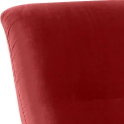 Lesesessel aus Samtvelours in Ziegel Rot - Danzante