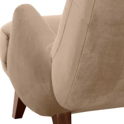 Lesesessel in Beige und Nussbaum - Ulada I