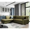 L-Form Funktionssofa in Oliv Grün Samtstoff - Donnys