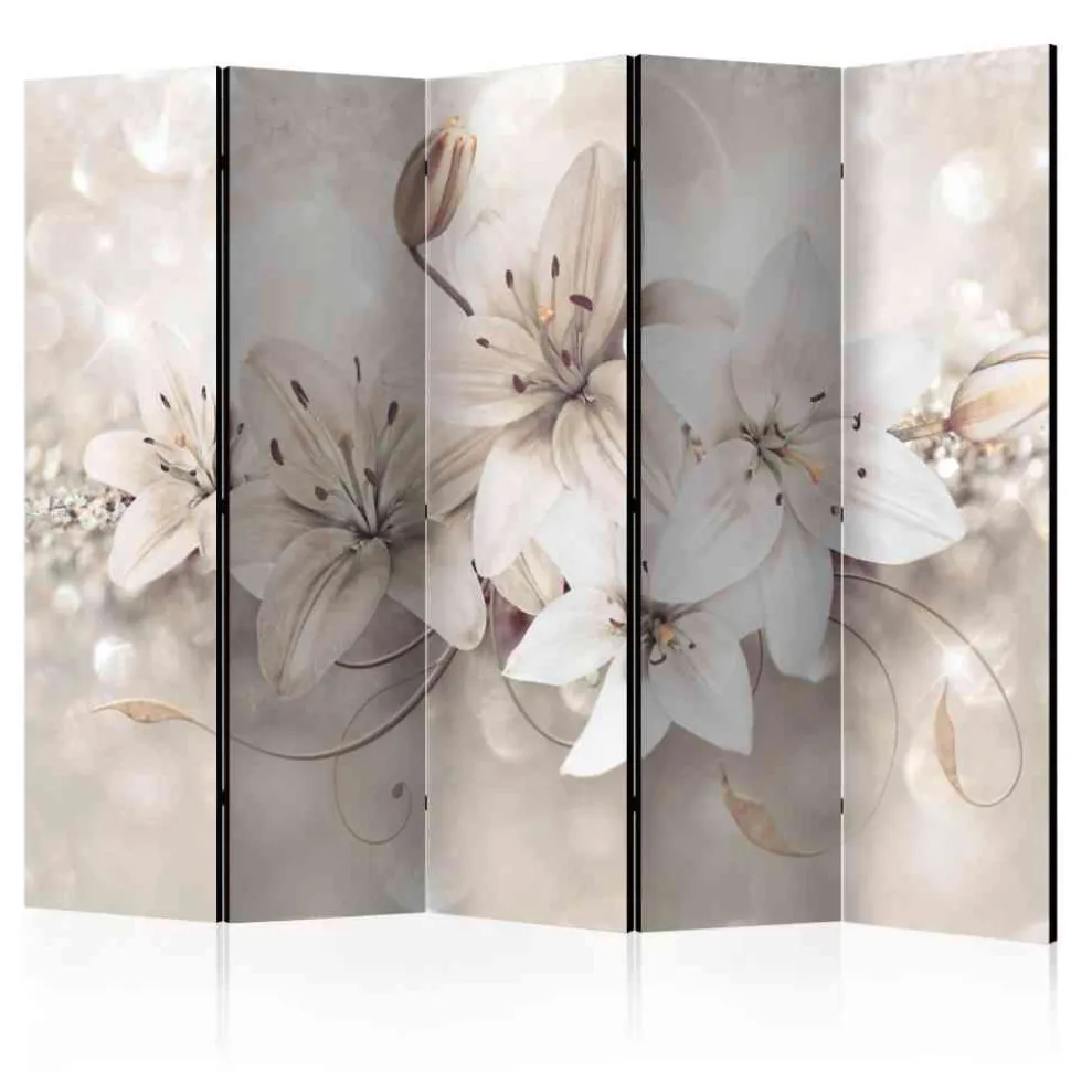 Lilien Motiv Paravent aus Leinwand - Lexiago