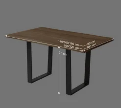 Live Edge Esstisch aus Wildeiche & Stahl - Sympatia