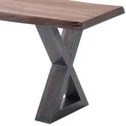 Live Edge Esszimmerbank in Walnuss Braun - Cary