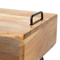 Loft Design Nachttisch mit Holz Kasten - Garfagna