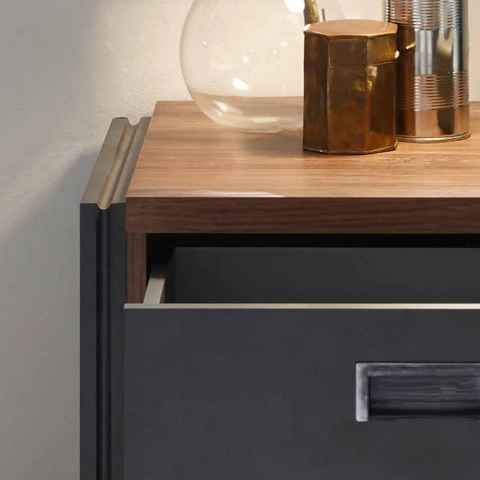 Loft Design Nachttisch Rompira mit Schublade