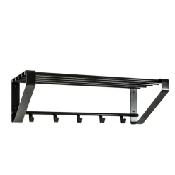 Loft Design Wandgarderobe in Schwarz Sumba aus Metall