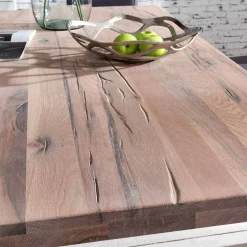 Loft Designtisch Deluiga mit Edelstahl Gestell