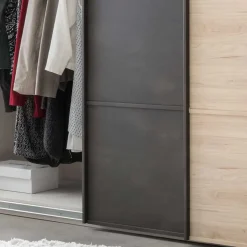 Loft Doppelbett & Schwebetüren Schrank - Licruva (vierteilig)