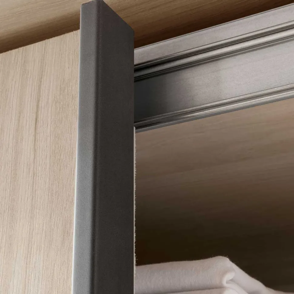 Loft Doppelbett & Schwebetüren Schrank - Licruva (vierteilig)