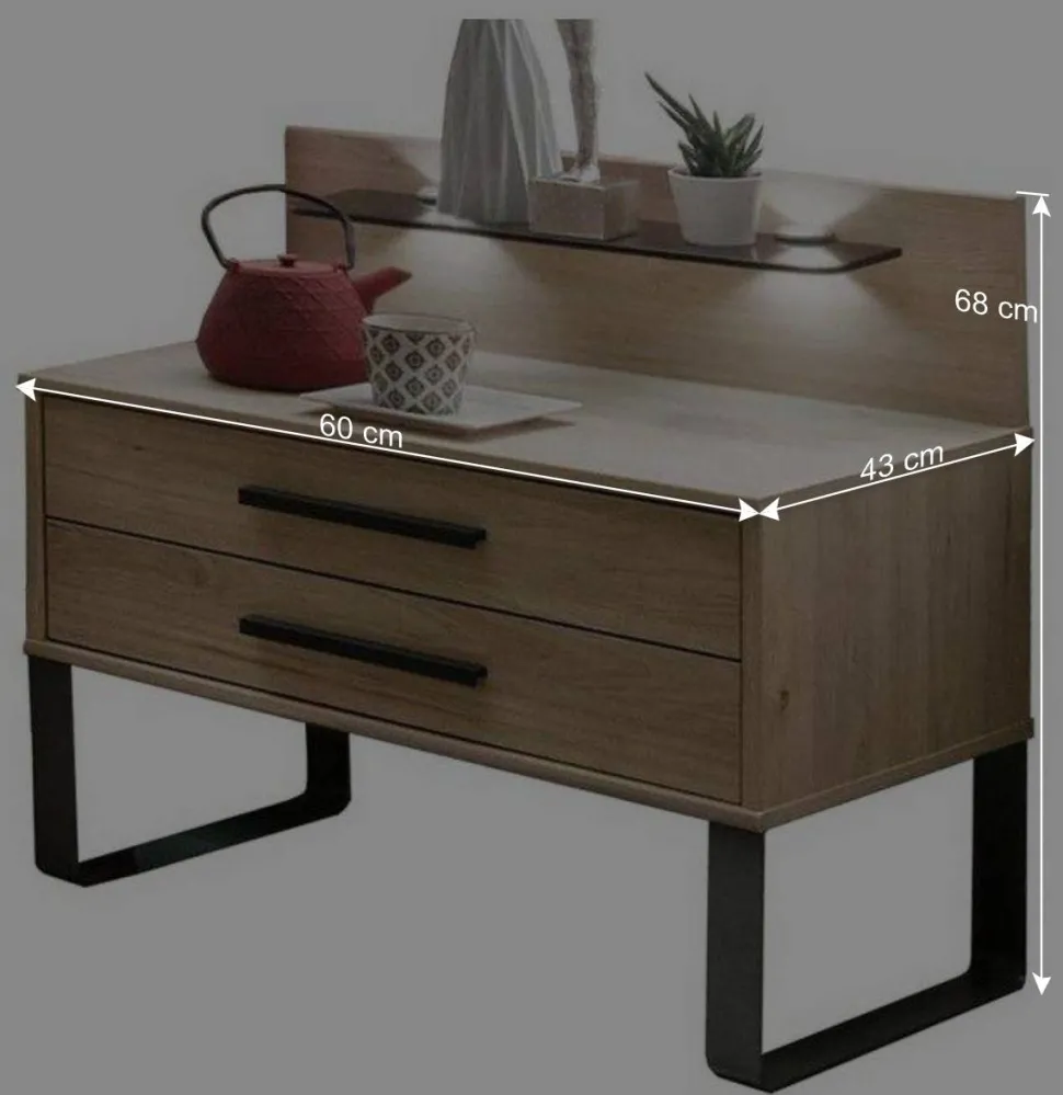 Loft Doppelbett & Schwebetüren Schrank - Licruva (vierteilig)