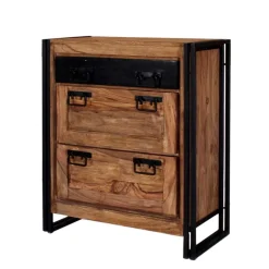 Loft Flurmöbel Set Mendoza aus Akazie Massivholz (neunteilig)