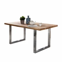 Loft Tisch Nestore aus Eiche und Edelstahl