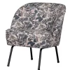 Lounge Sessel aus Samt mit floralem Dessin - Rosco