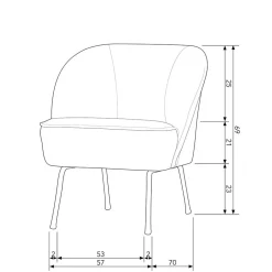 Lounge Sessel aus Samt mit floralem Dessin - Rosco
