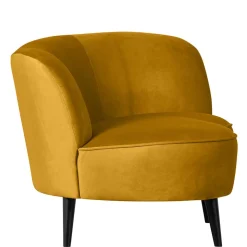 Lounge Sessel in Ocker Gelb Samt - Srimanko