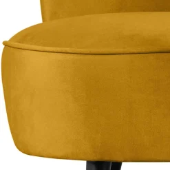 Lounge Sessel in Ocker Gelb Samt - Srimanko
