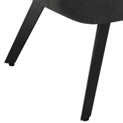 Lounge Sessel mit Hocker in Anthrazit - Mook (zweiteilig)